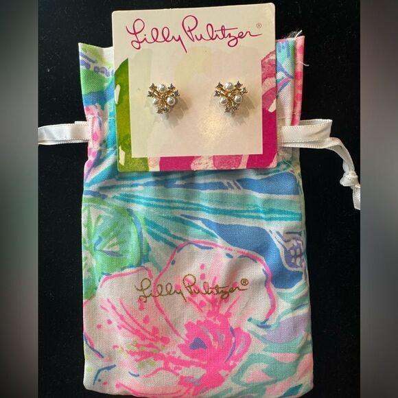 Lilly Pulitzer Jewelry - NWT Lilly Pulitzer,Senorita Stud Earring, Gold Metallic